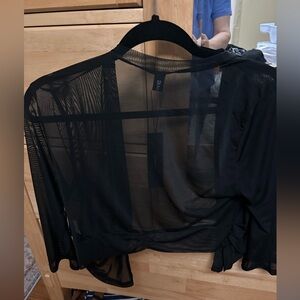 Sheer Black Mesh Top